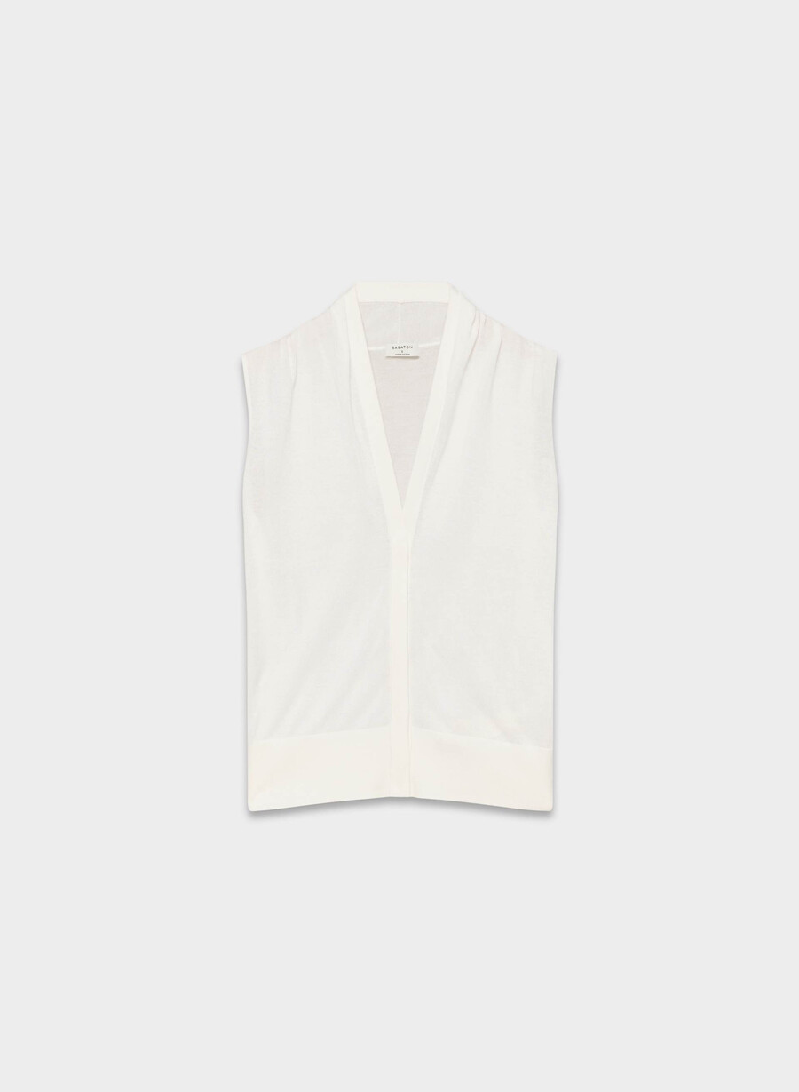 maglione gilet agenda clouded white