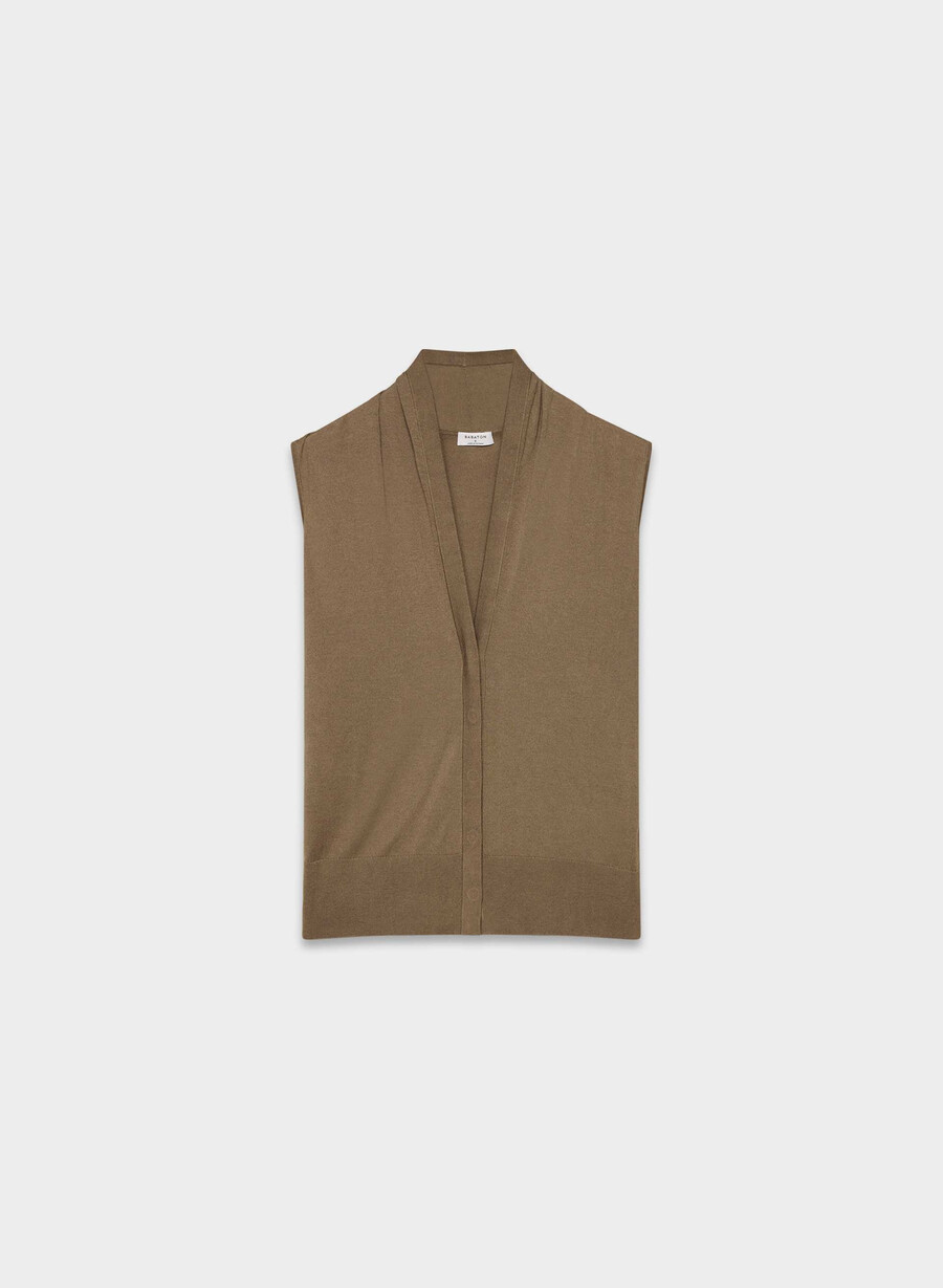 gilet con cappuccio agenda folio brown