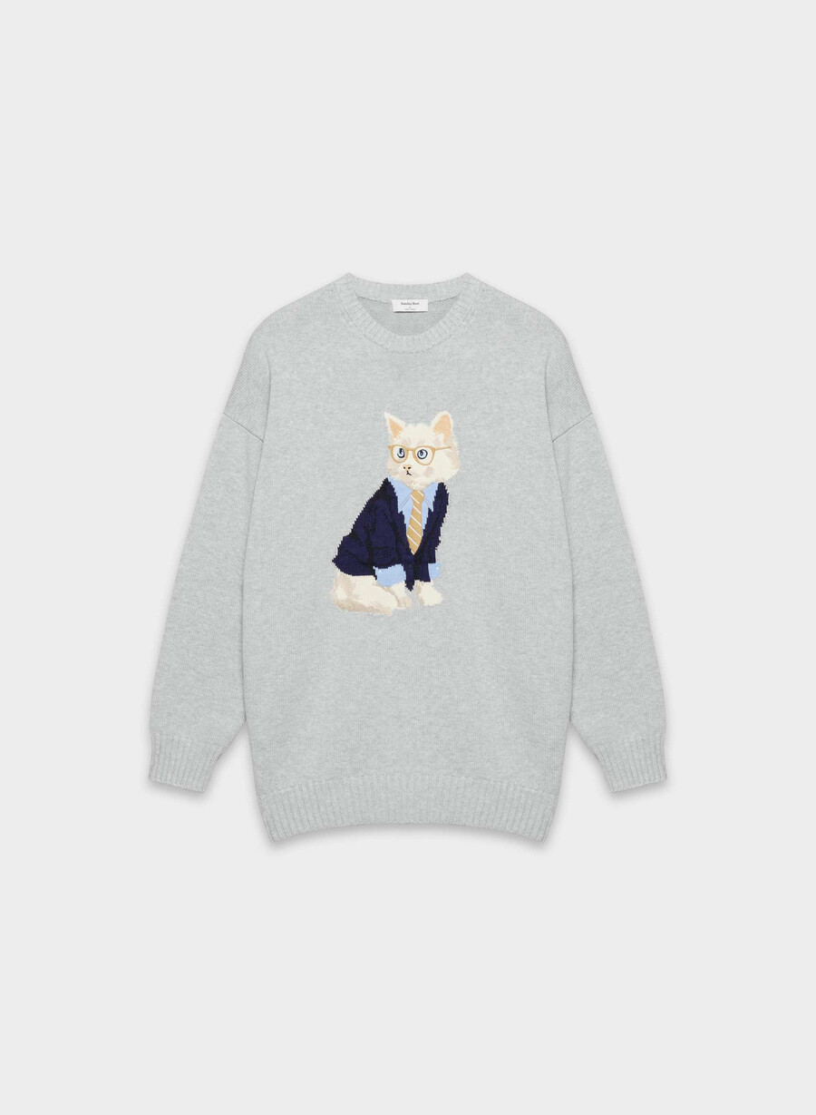 maglione cotton charm peggy icon cromo melangebianco