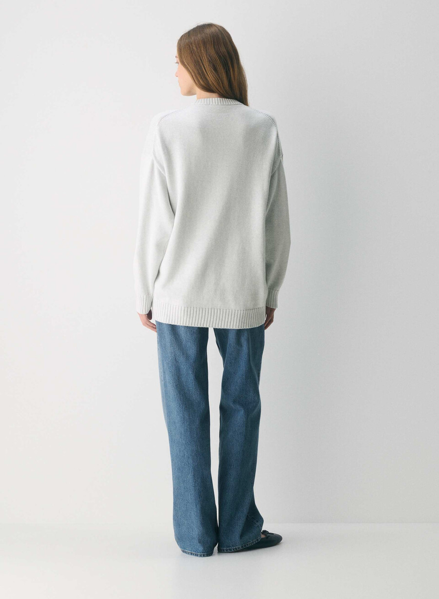 maglione cotton charm peggy icon hthr cl wt marrone