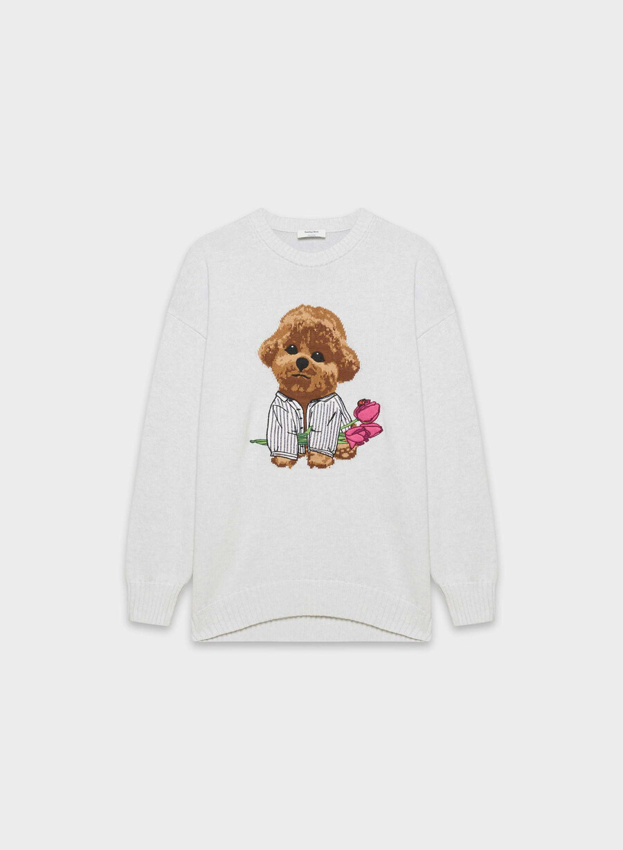 maglione cotton charm peggy icon hthr cl wt marrone