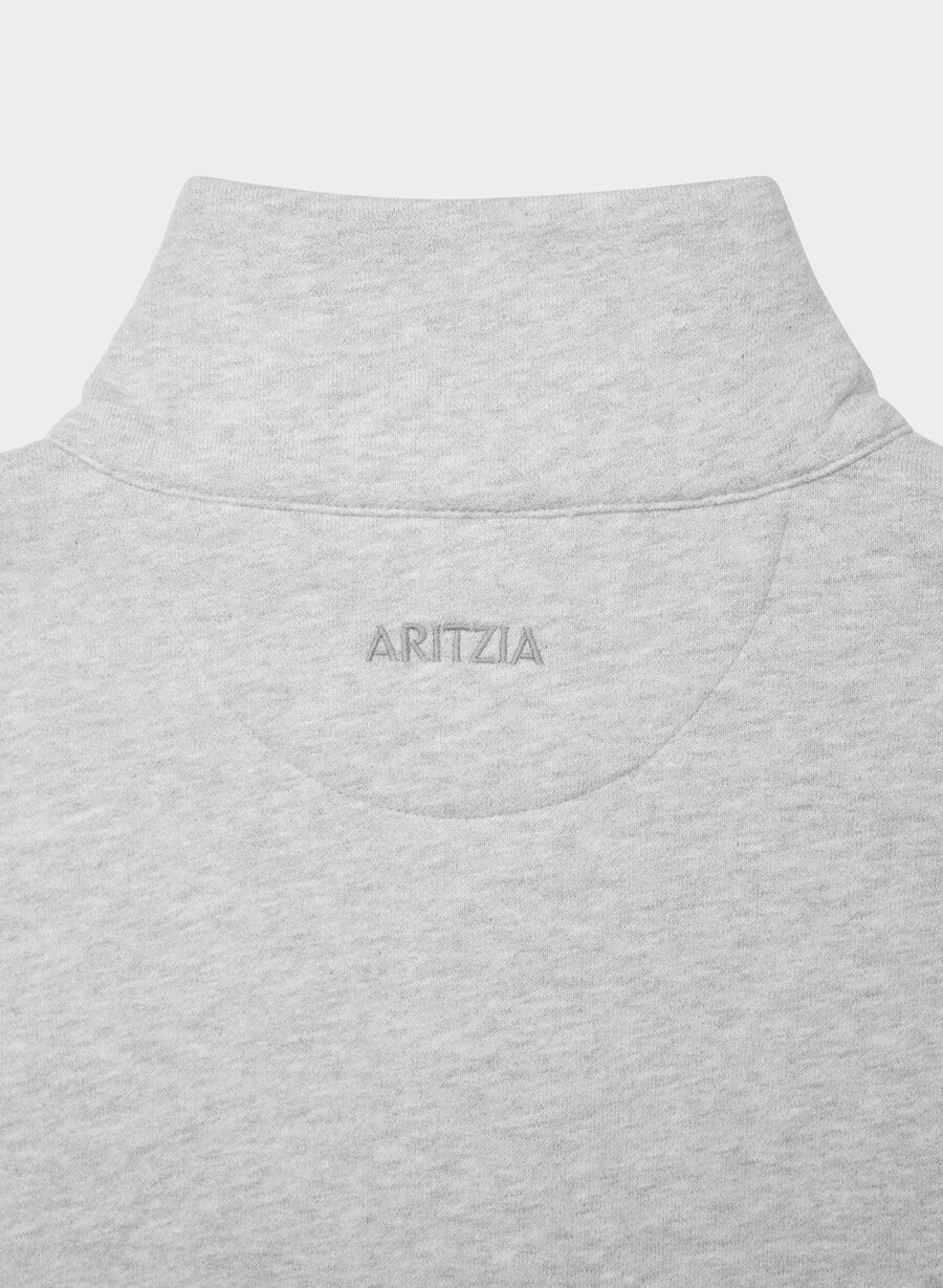 felpa in pile accogliente mega 12 zip heather chrome