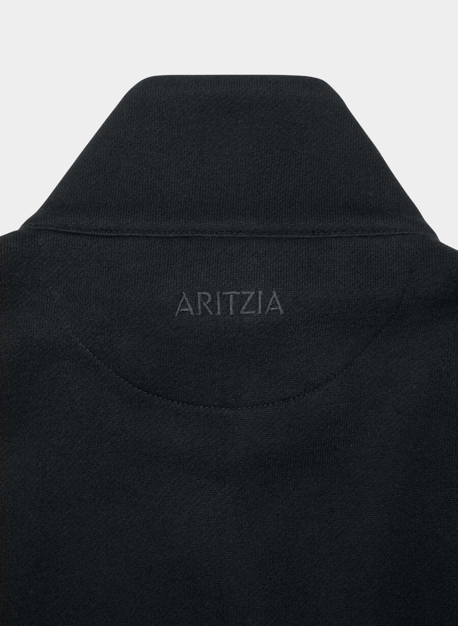 felpa con cappuccio cozy sweatfleece mega zip-up nero