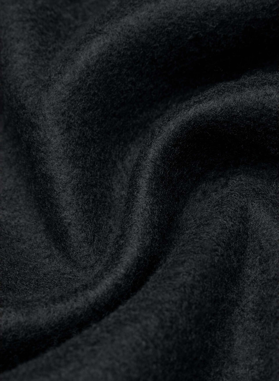 felpa con cappuccio cozy sweatfleece mega funnel neck nero