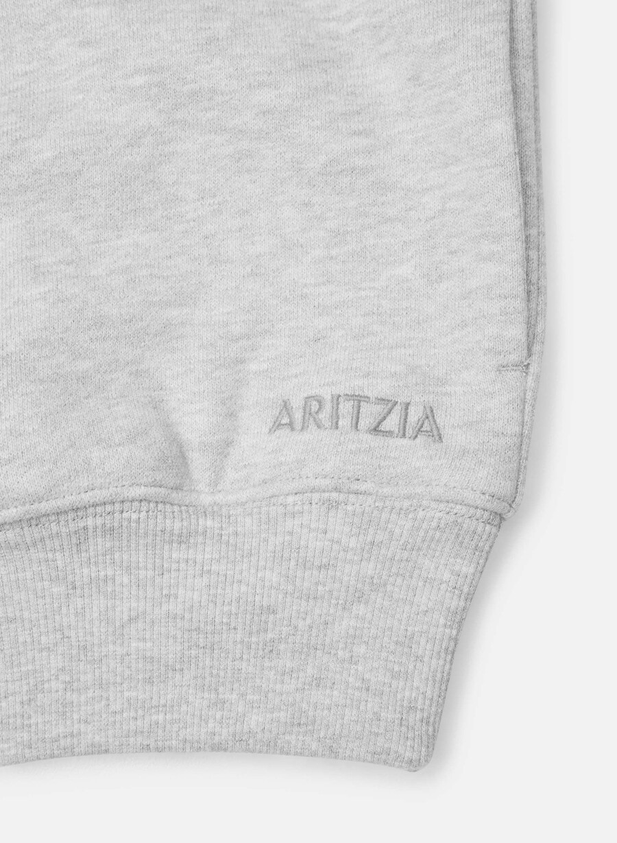 felpa con cappuccio cozy sweatfleece mega funnel neck heather chrome