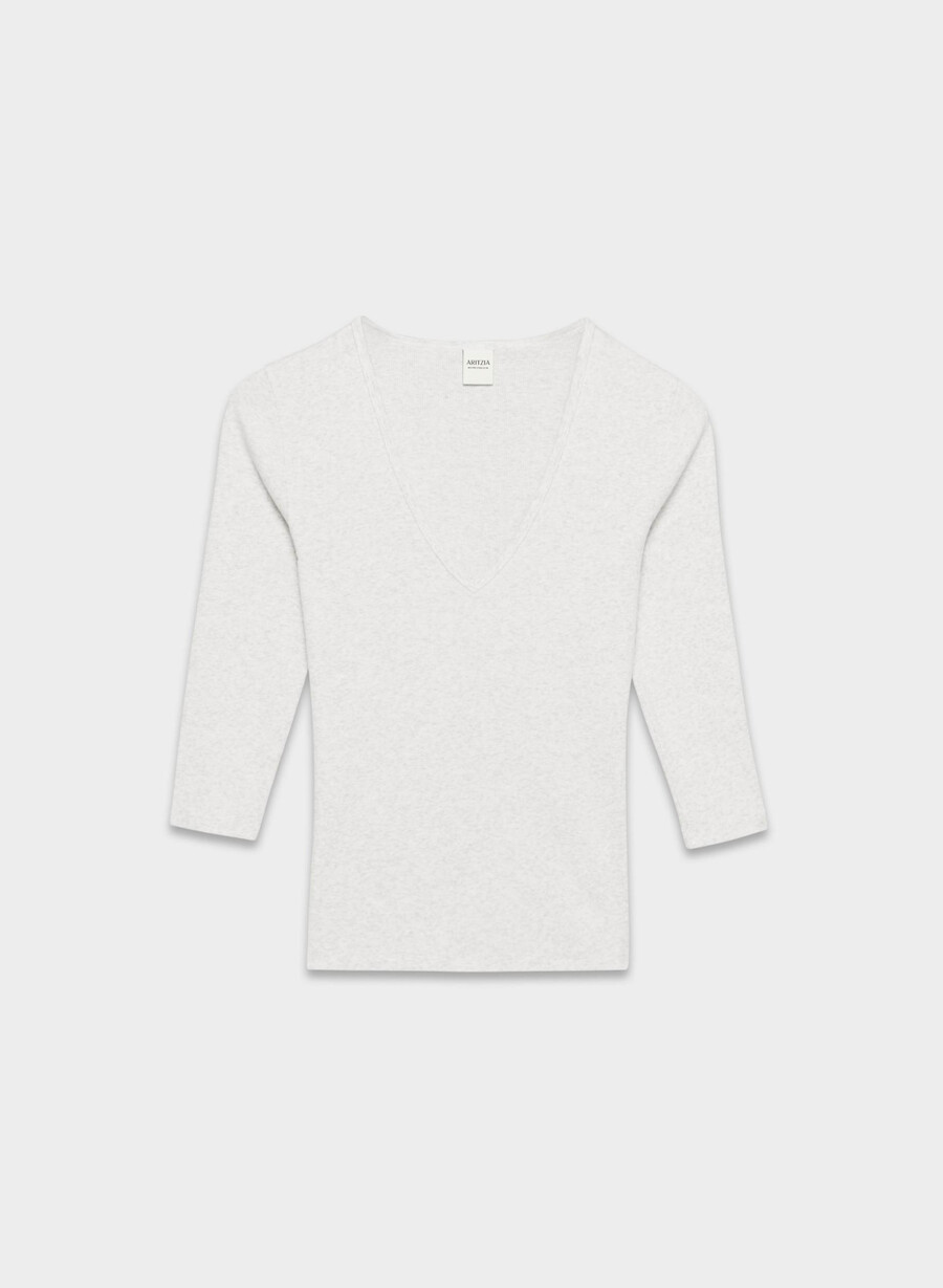 t-shirt homestretch rib compilation heather cloud white