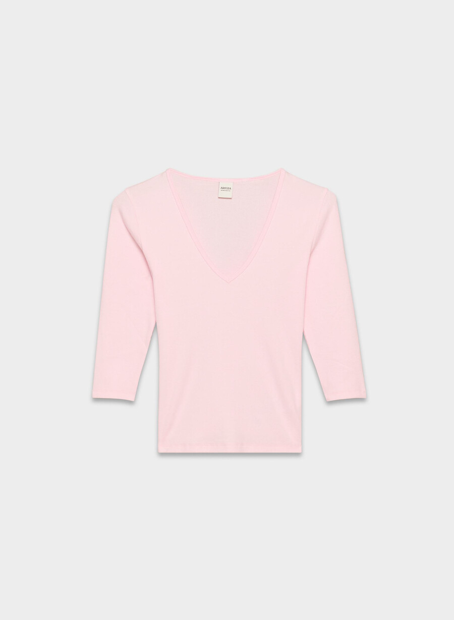 t-shirt homestretch rib compilation villa pink