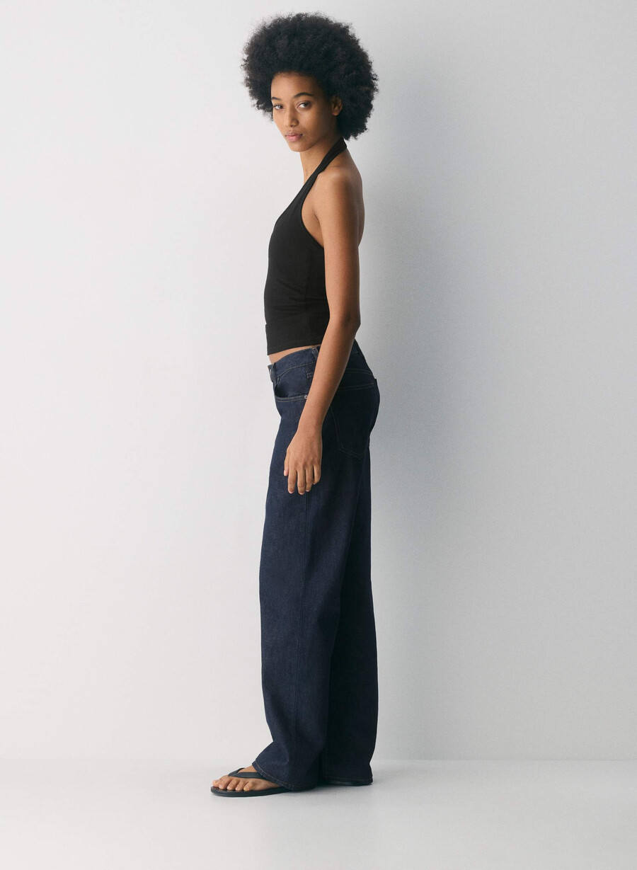 homestretch smooth timbre halter comfort top nero