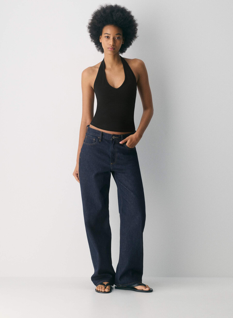 homestretch smooth timbre halter comfort top bianco