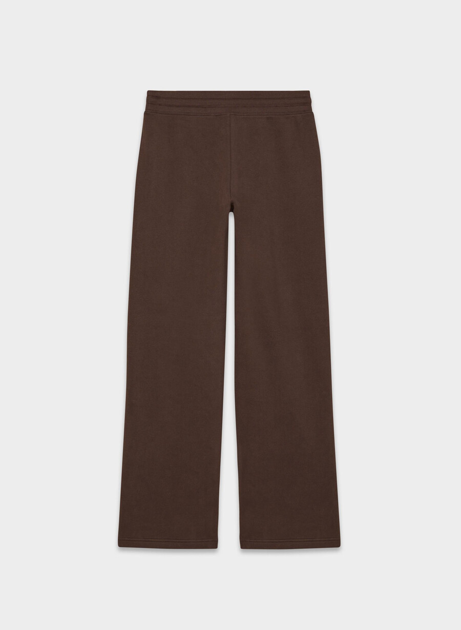 pantaloni della tuta comodi in pile con fascia color marrone mocha intenso