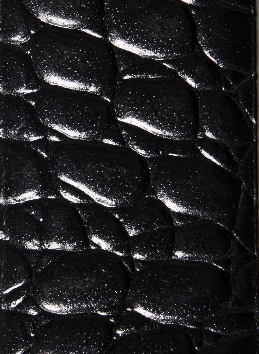 cintura in pelle perennial in ottone massiccio neroargento