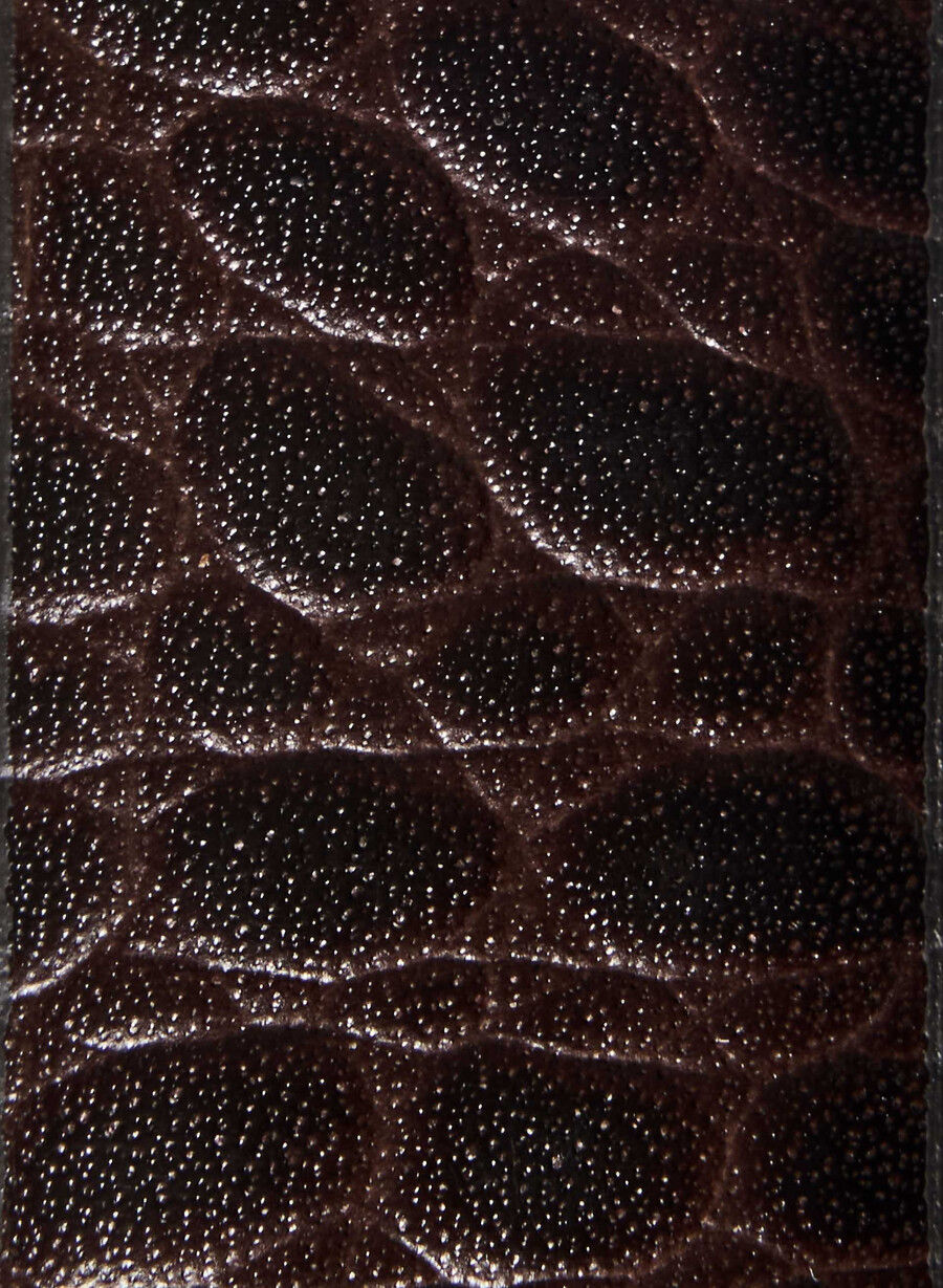 cintura in pelle perennial in ottone massiccio colore marroneoro moderno