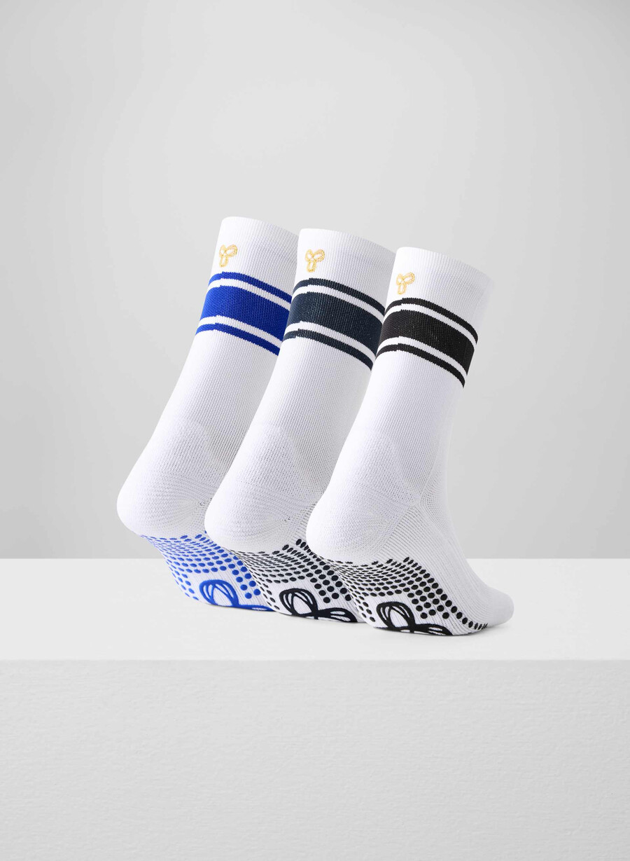 calzini softset studio pro crew confezione da 3 colore bianconerorossoblu