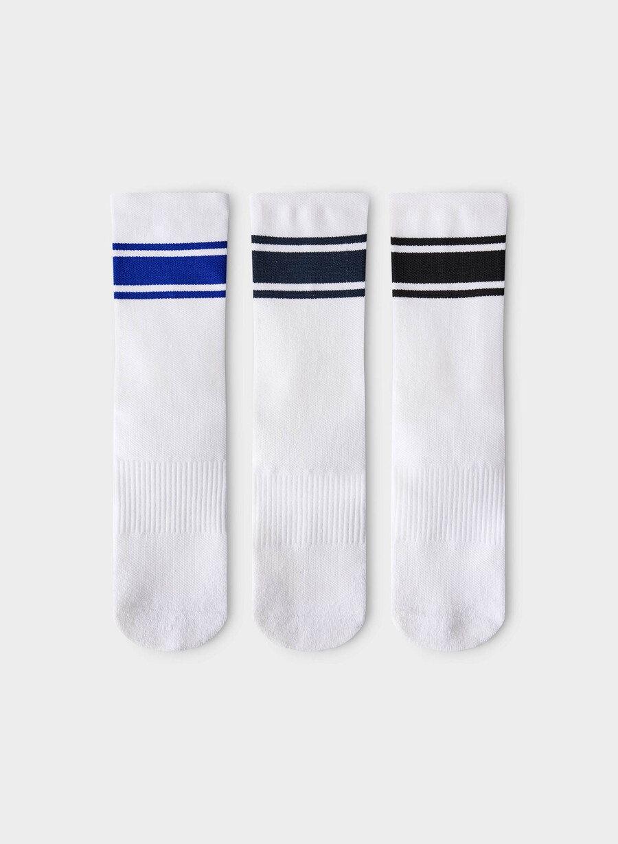 calzini softset studio pro crew confezione da 3 colore bianconerorossoblu