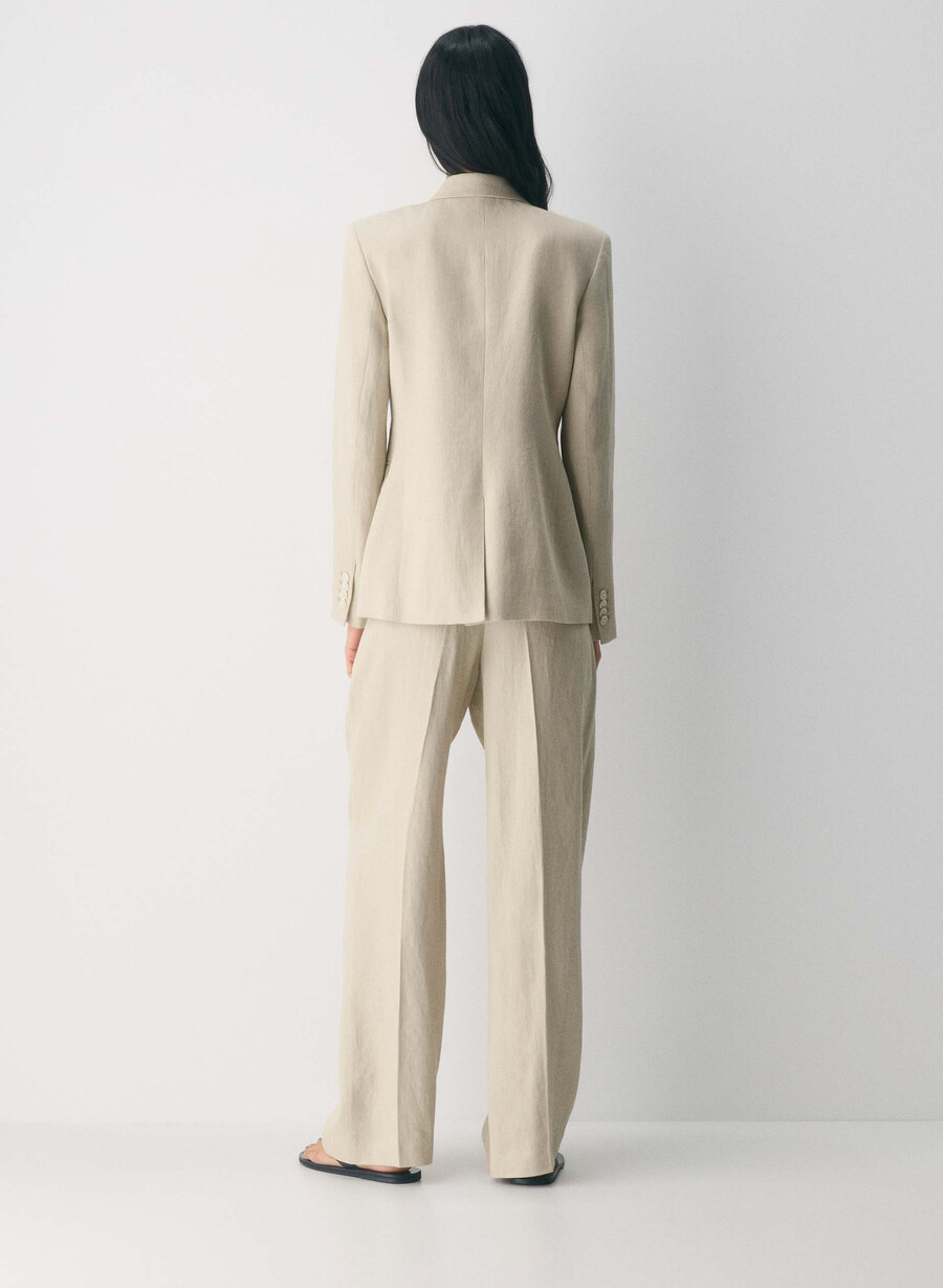 produttore blazer - lino pergamena beige