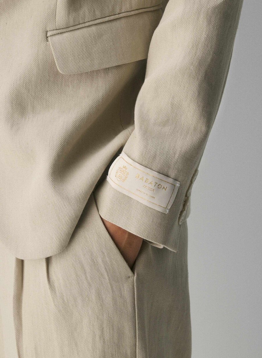 produttore blazer - lino pergamena beige