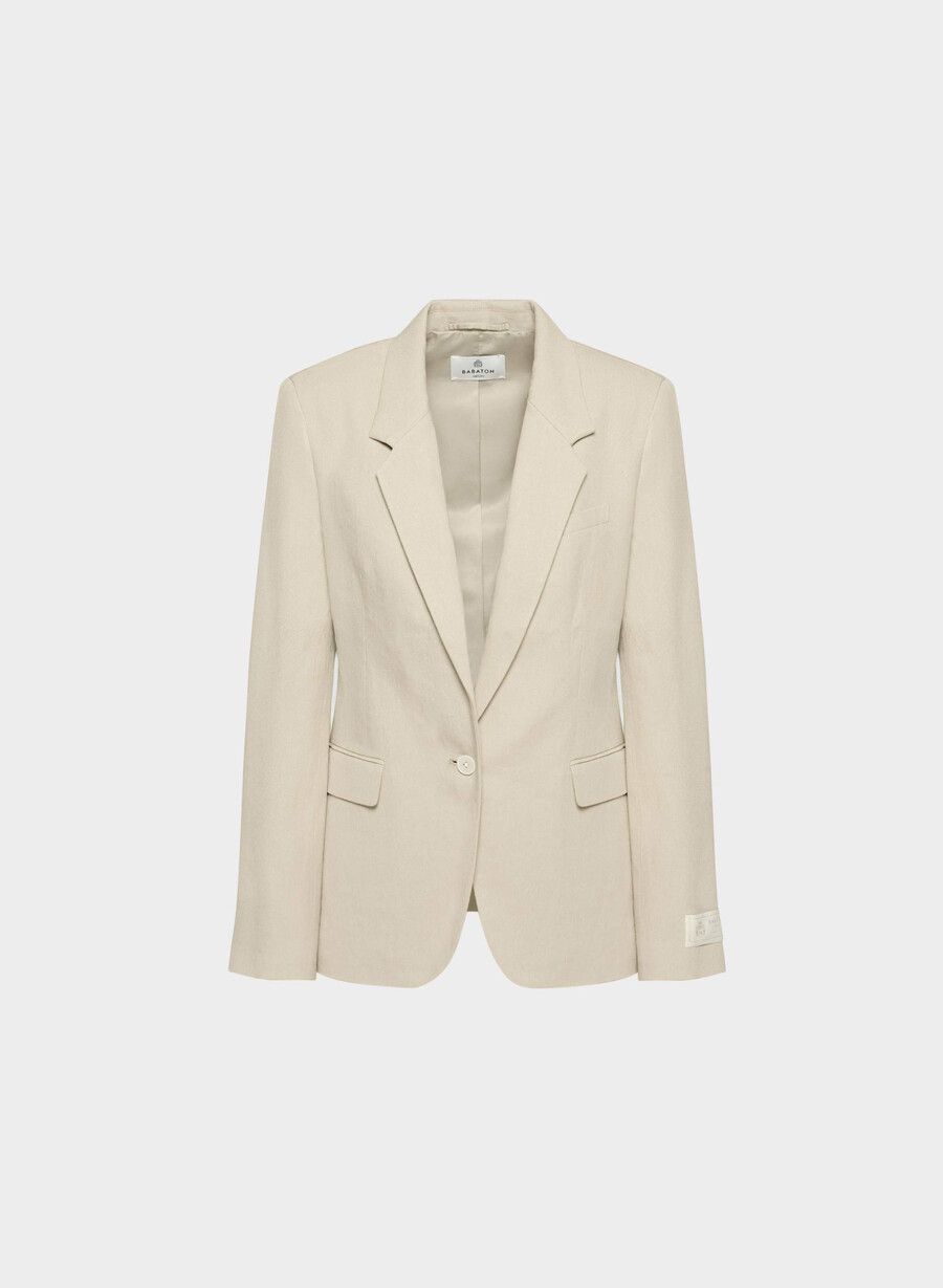 produttore blazer - lino pergamena beige
