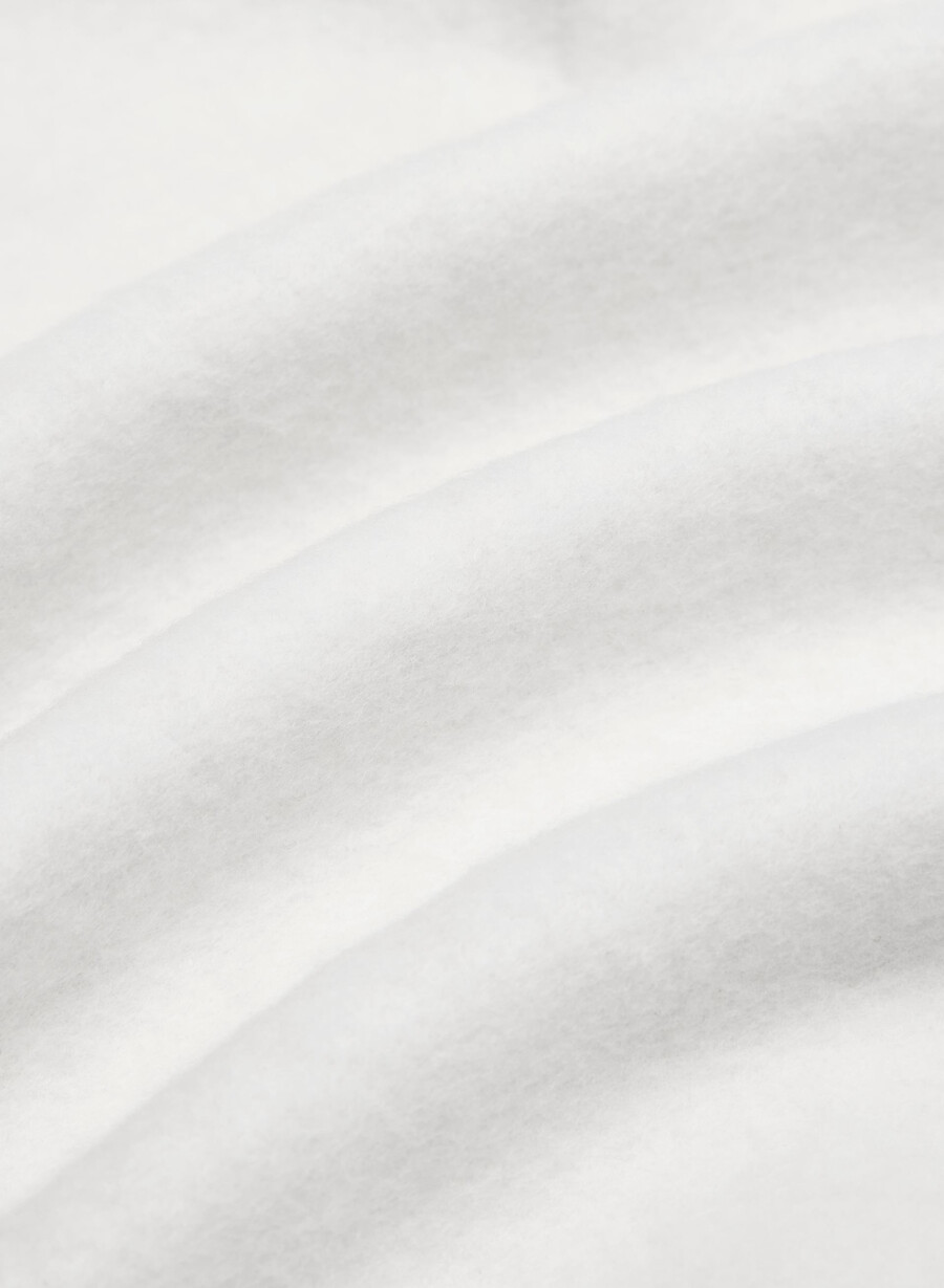 felpa con cappuccio cozy sweatfleece mega cinch zip-up heather cloud white