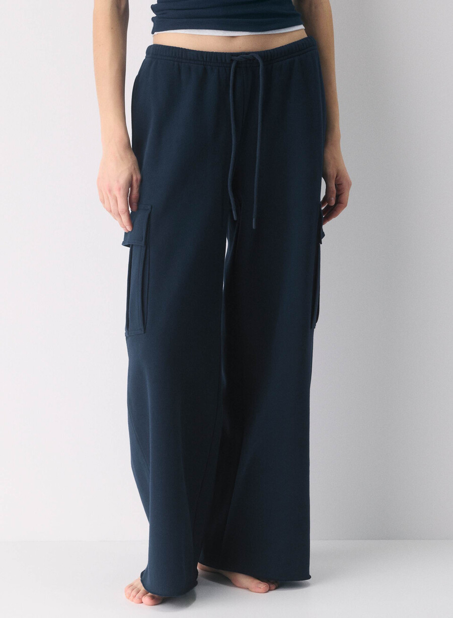 pantaloni da tuta comodi in pile mega cargo flutter admiral
