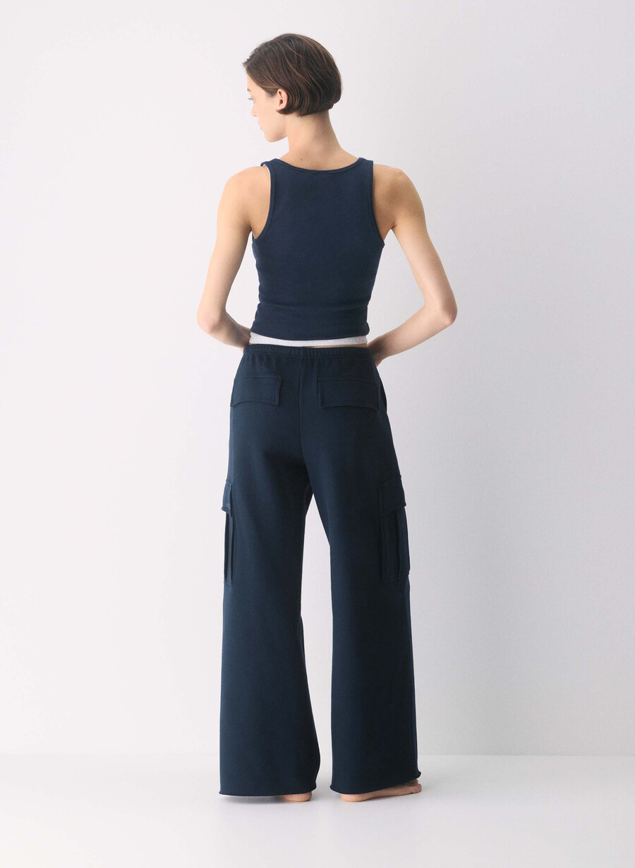 pantaloni da tuta comodi in pile mega cargo flutter admiral