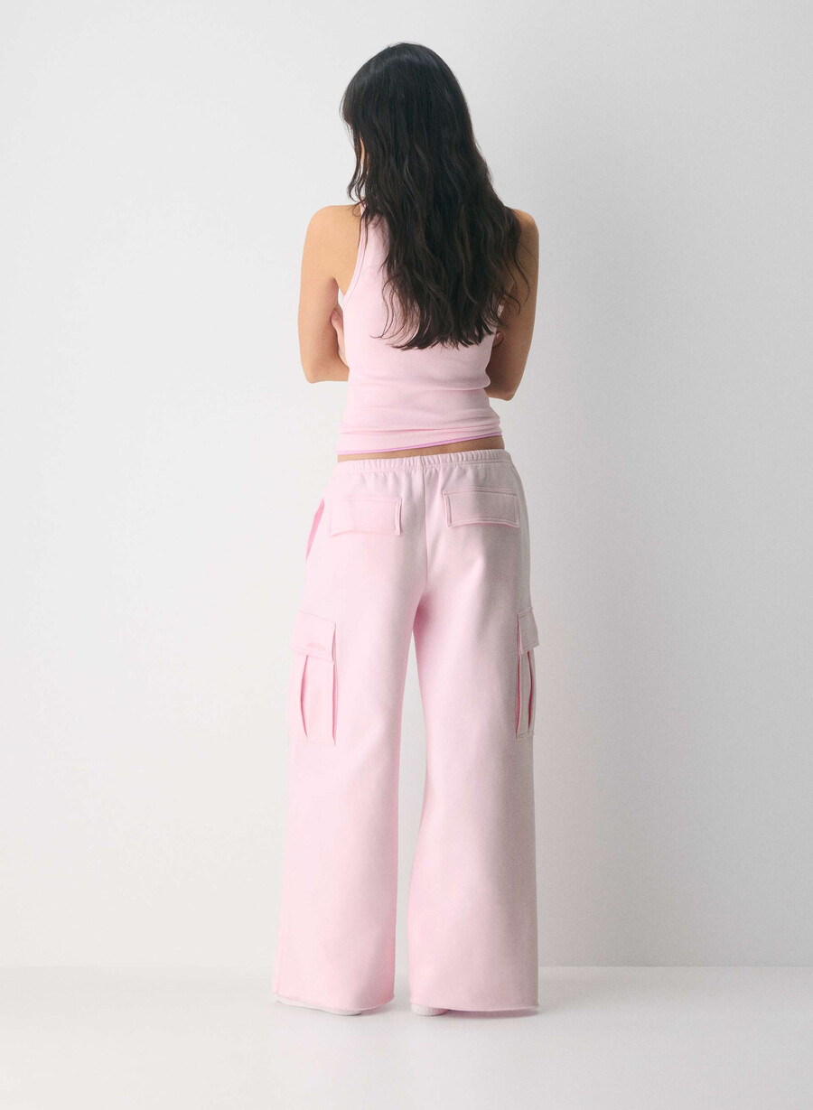 pantaloni della tuta cozy sweatfleece mega cargo flutter villa pink