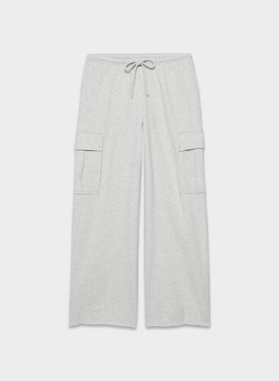 pantaloni da tuta cozy sweatfleece mega cargo flutter heather chrome