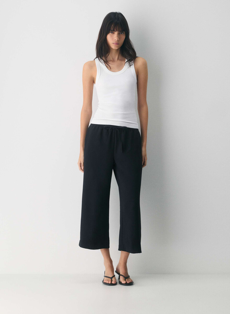 the lodge pant cropped - crepette nero