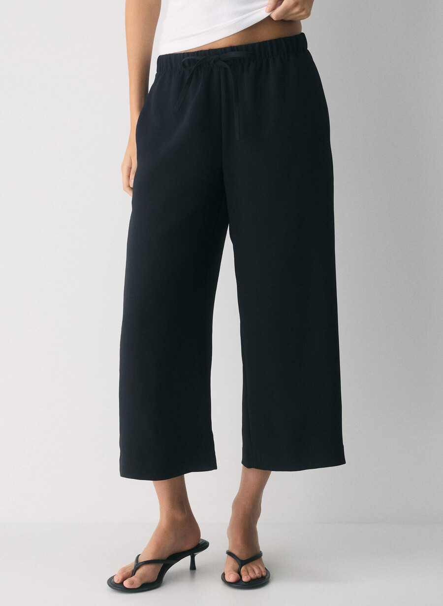 the lodge pant cropped - crepette nero