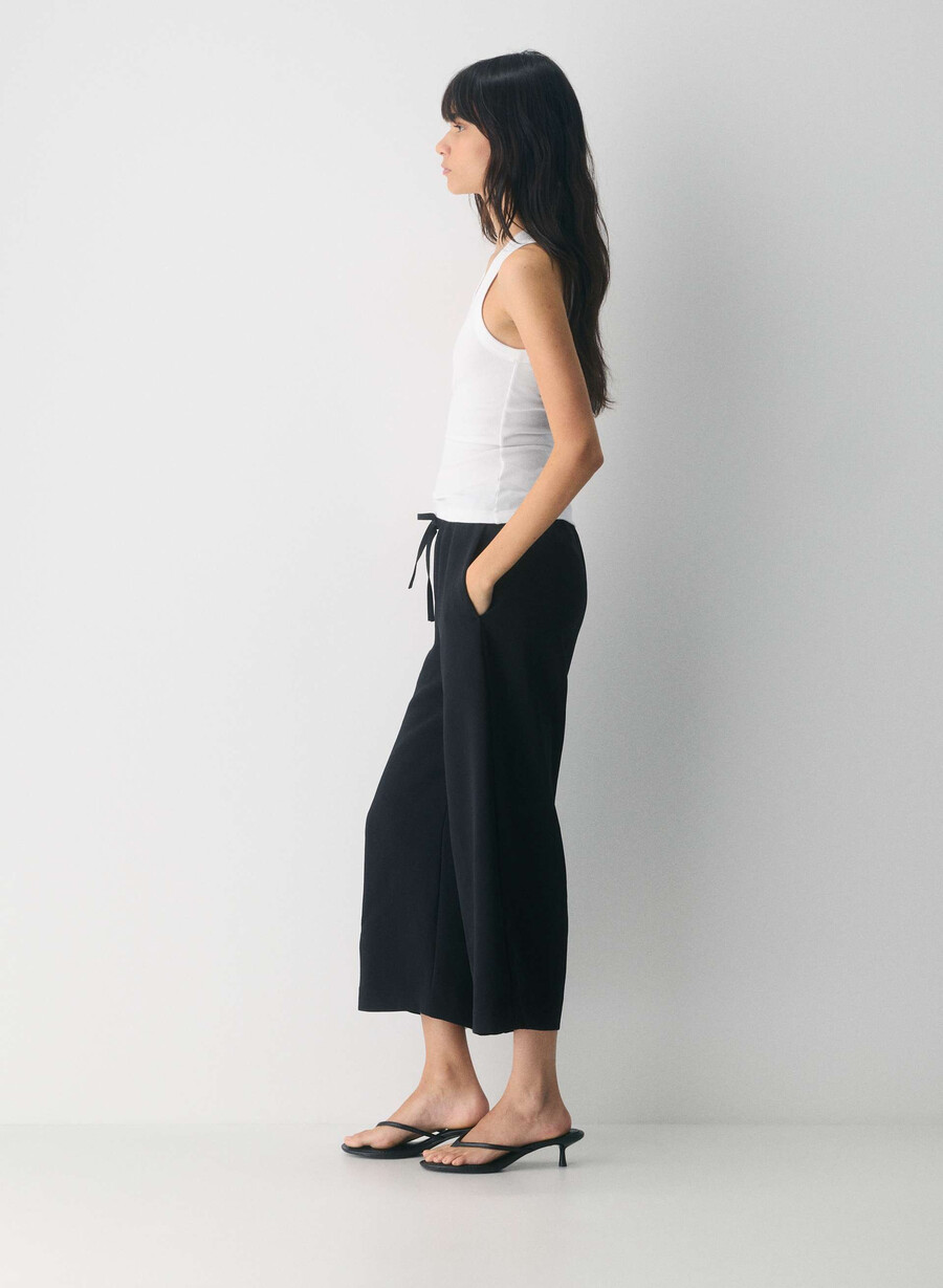 the lodge pant cropped - crepette nero