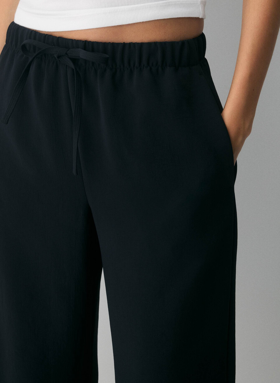 the lodge pant cropped - crepette nero