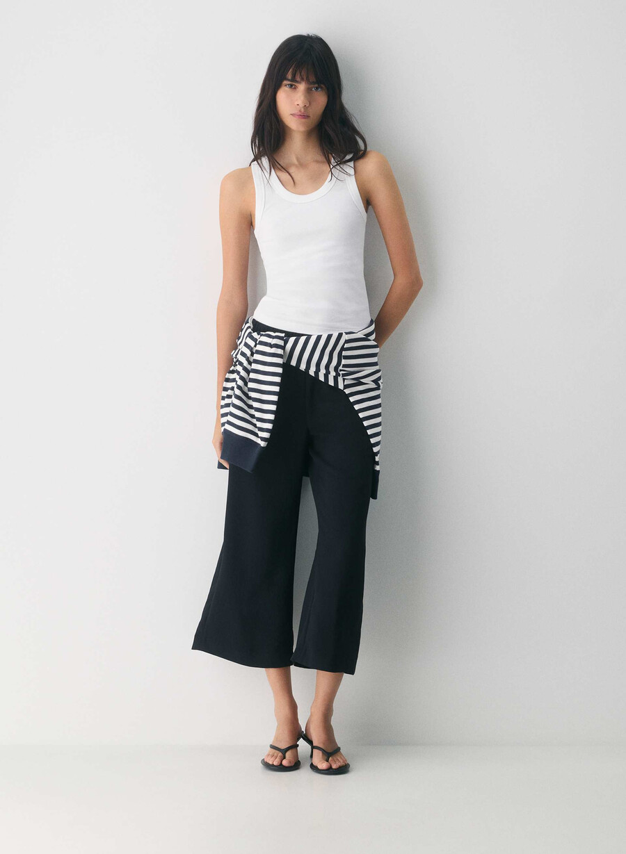 the lodge pant cropped - crepette nero