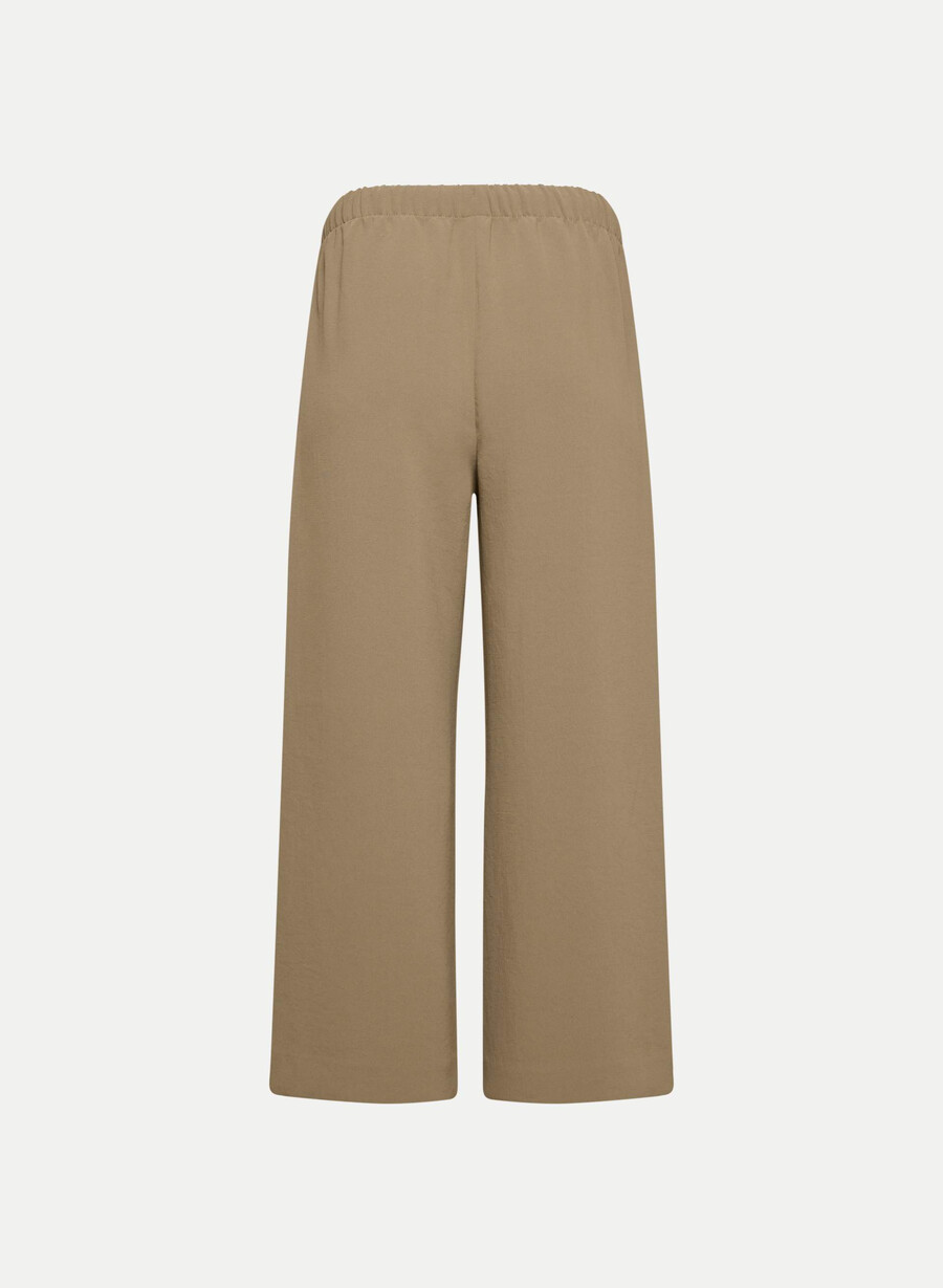 the lodge pant cropped - crepette folio brown