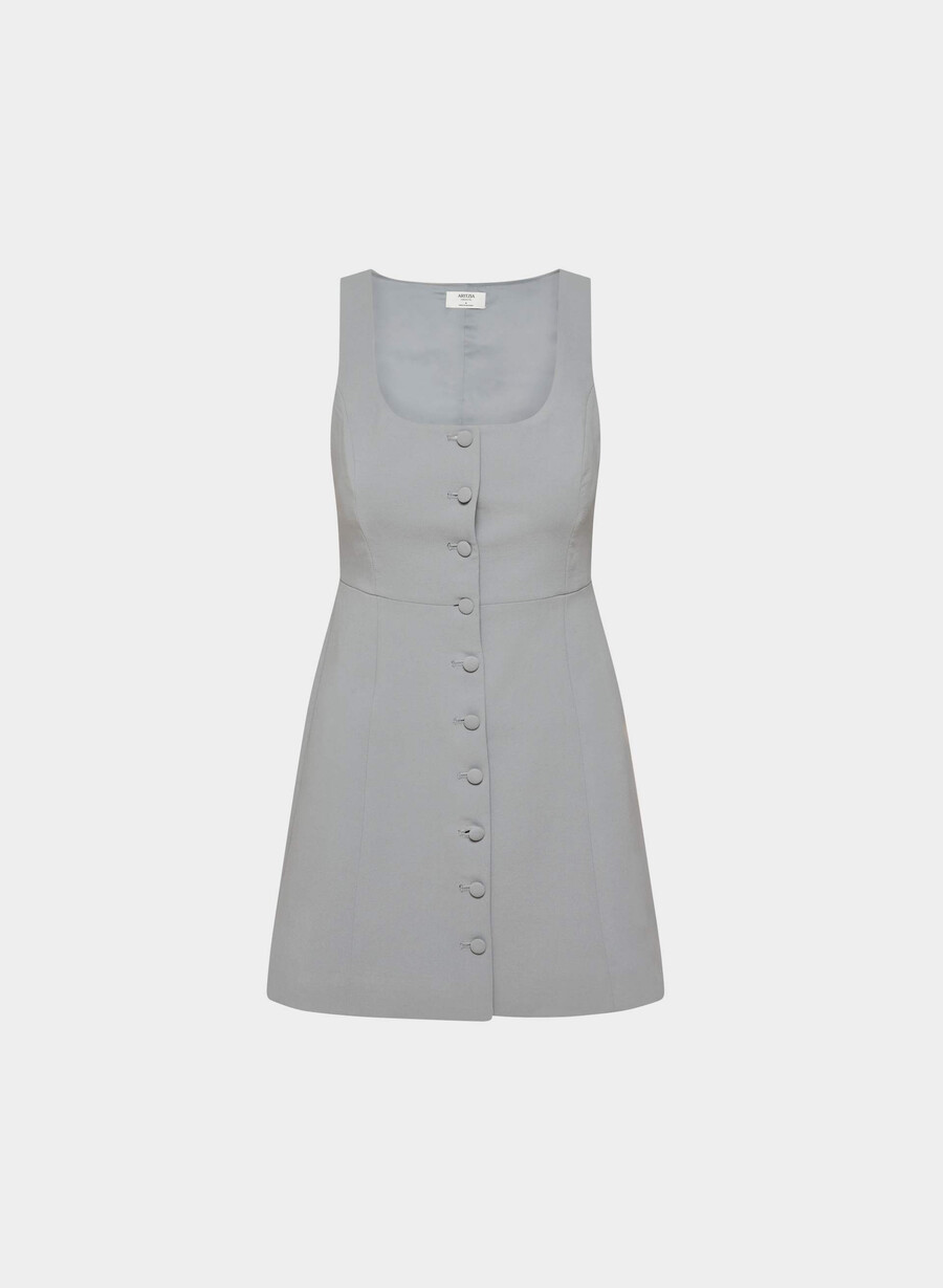 eave dress - crepette riverstone grey