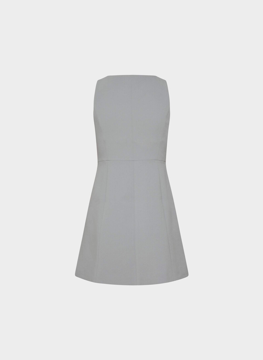 eave dress - crepette riverstone grey