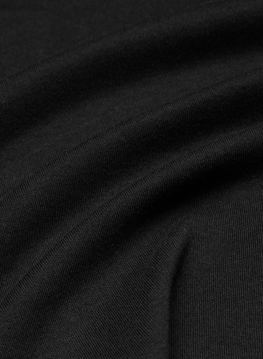 t-shirt with in cotone interlock nera