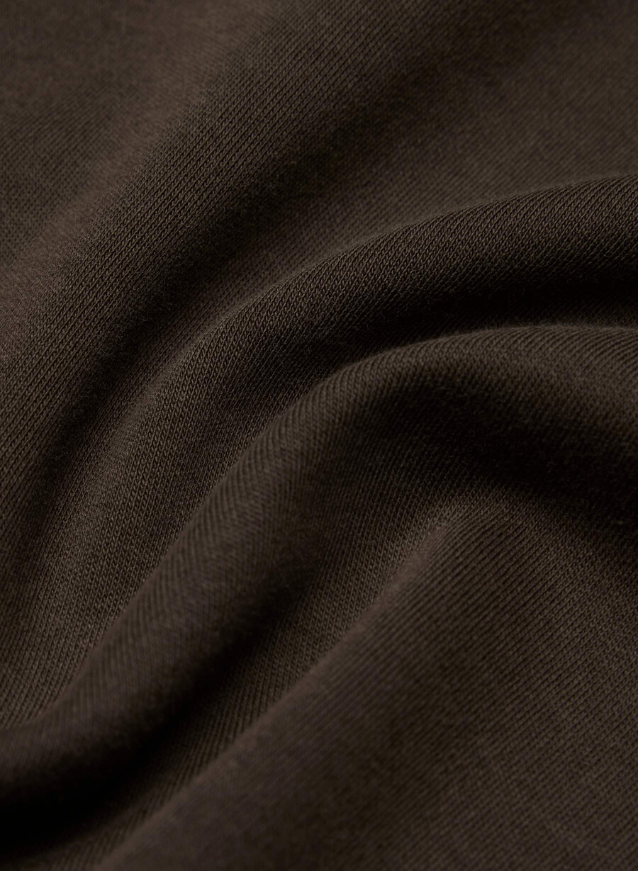 t-shirt wirth in cotone interlock color marrone moka intenso