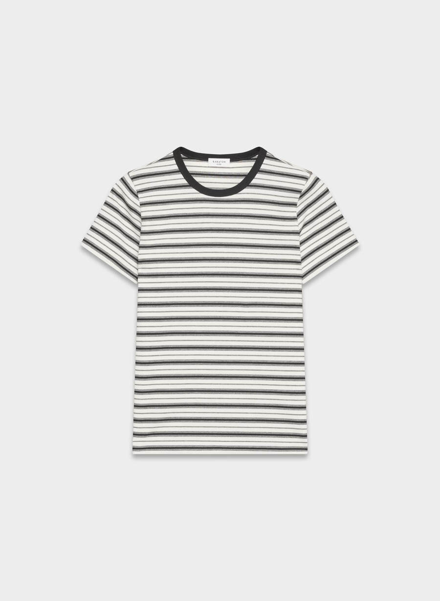 t-shirt wirth in cotone interlock betulla chiaranero