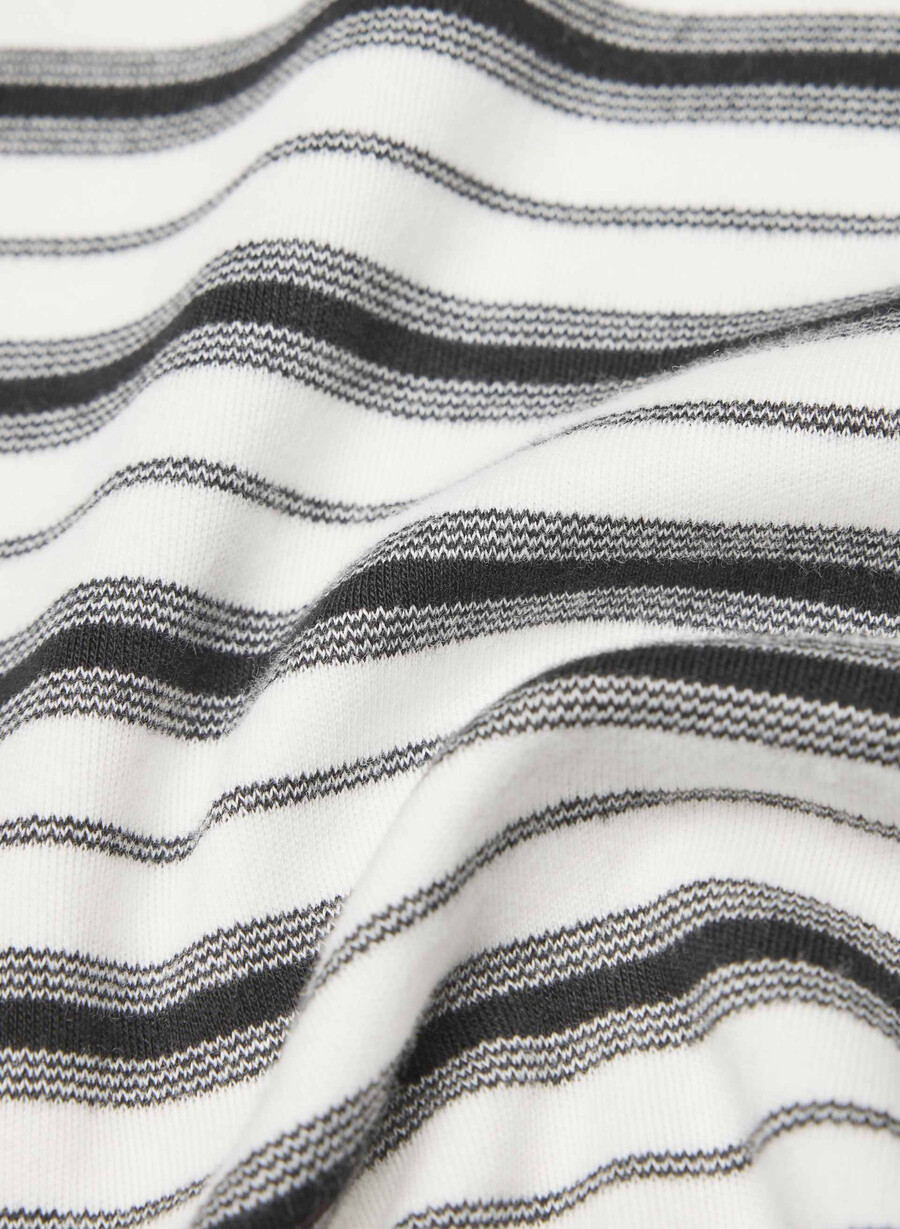 t-shirt wirth in cotone interlock betulla chiaranero