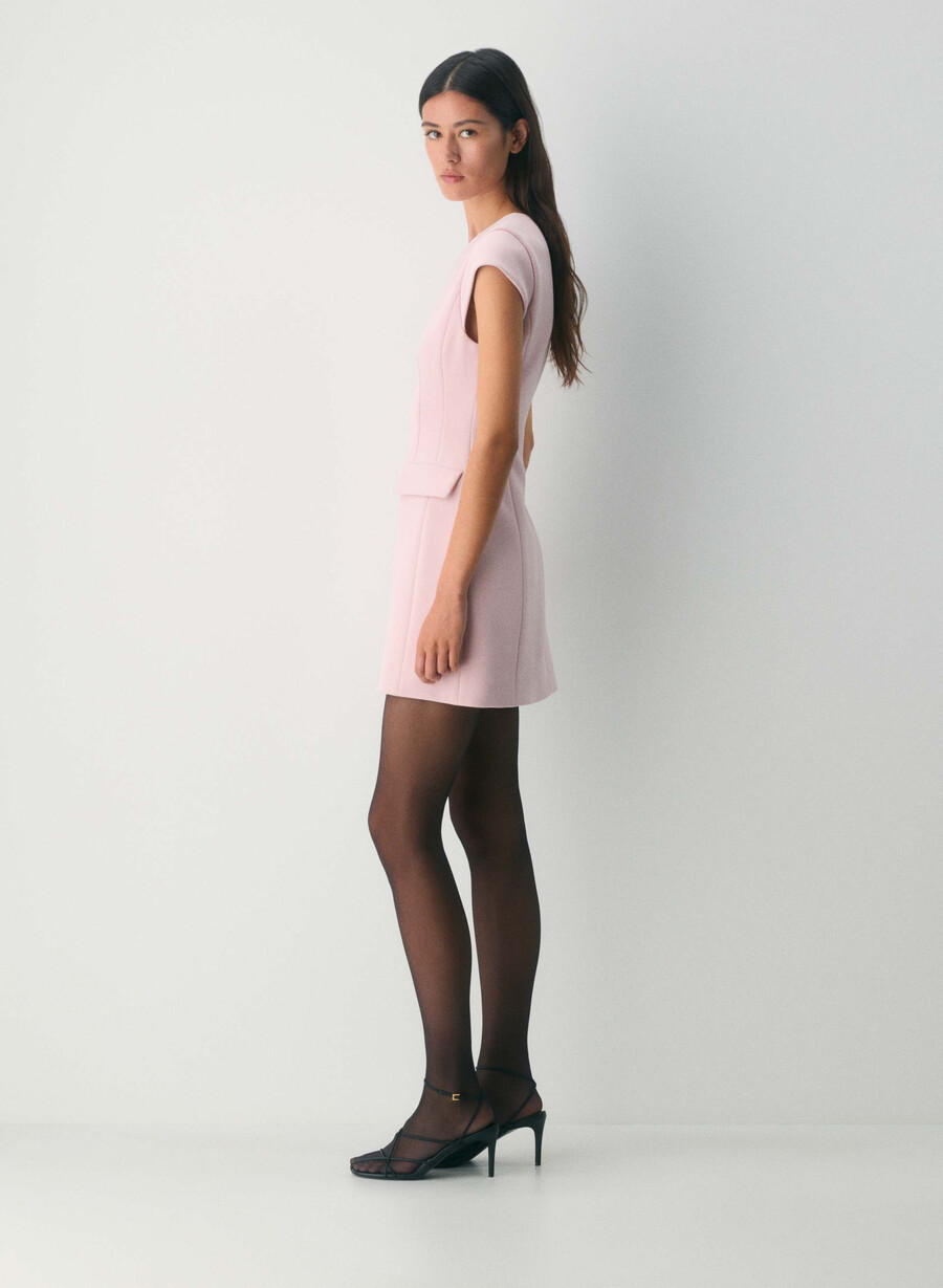 abito sacerdotale figureknit rosa cipria
