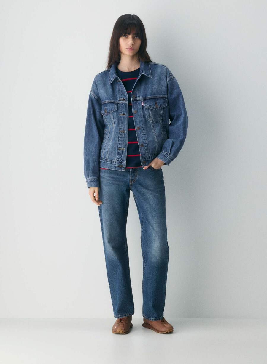 giacca da camionista levis anni 90 dark indaco
