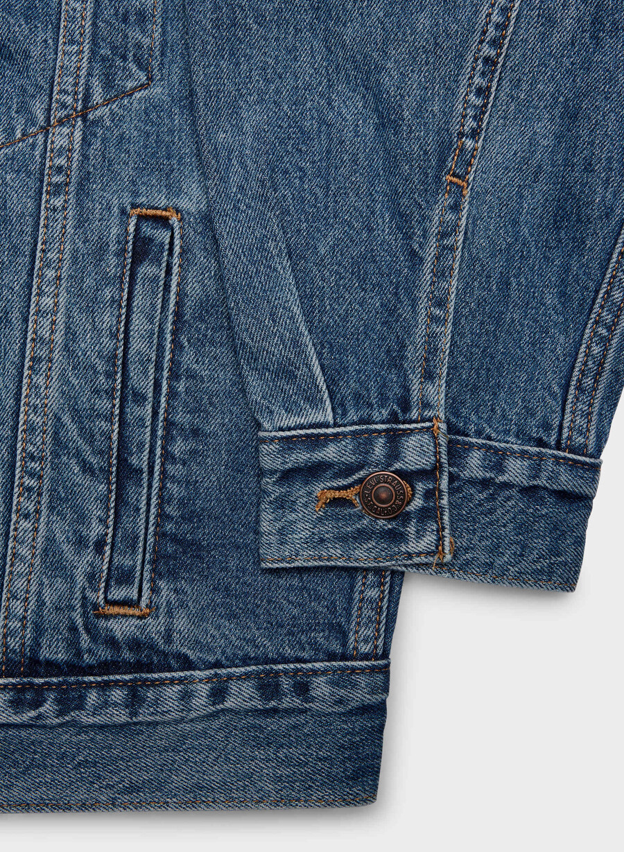 giacca da camionista levis anni 90 dark indaco