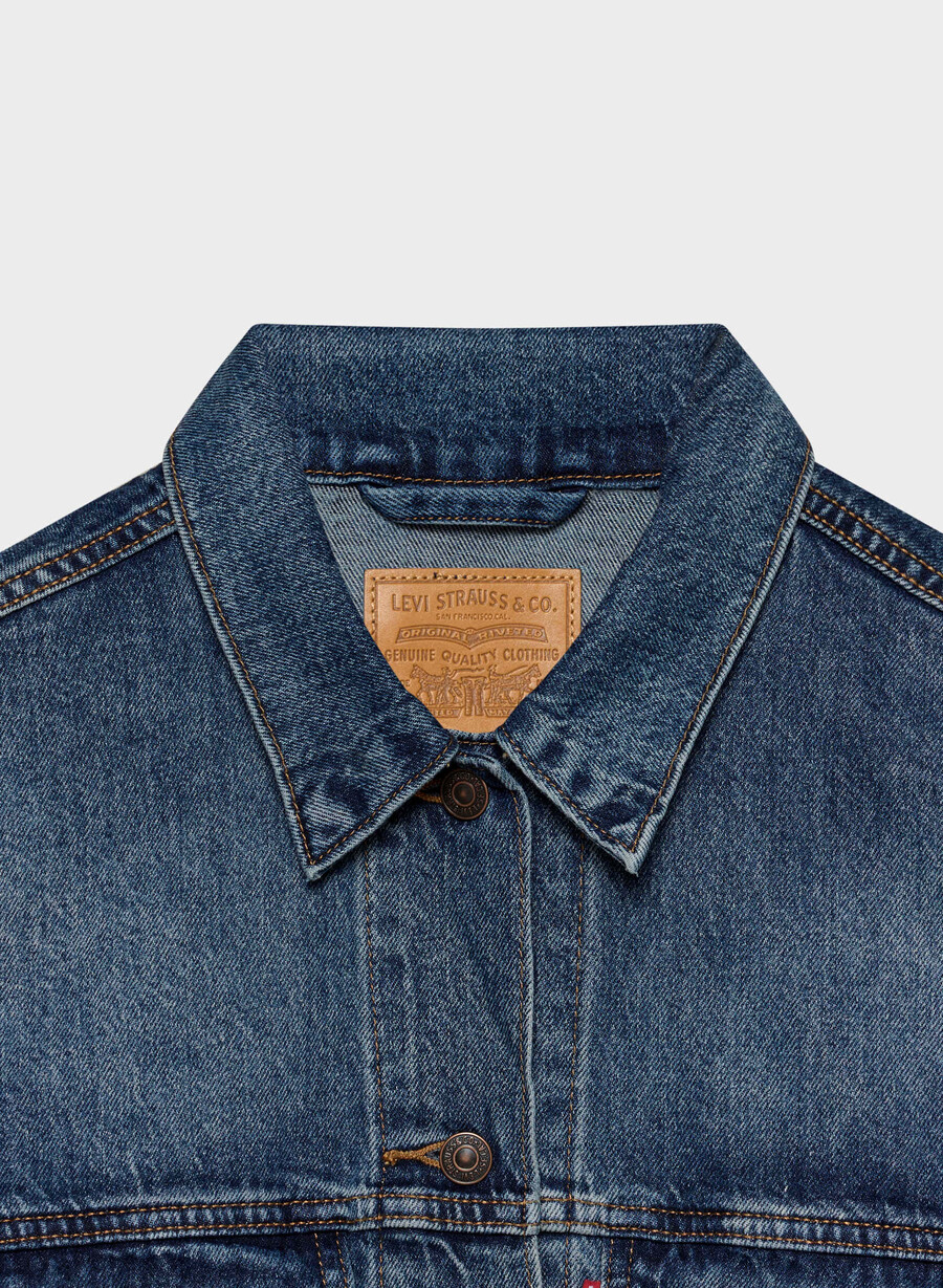 giacca da camionista levis anni 90 dark indaco