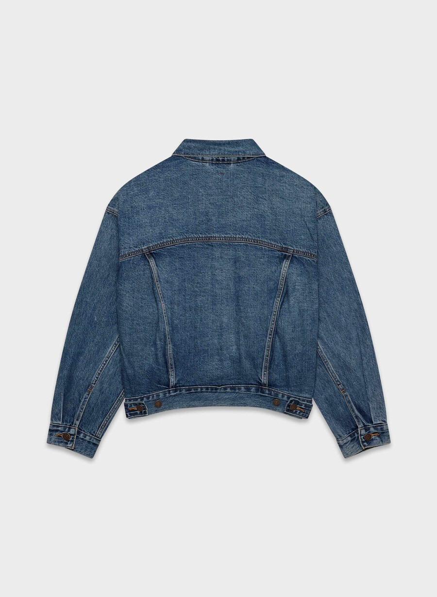 giacca da camionista levis anni 90 dark indaco