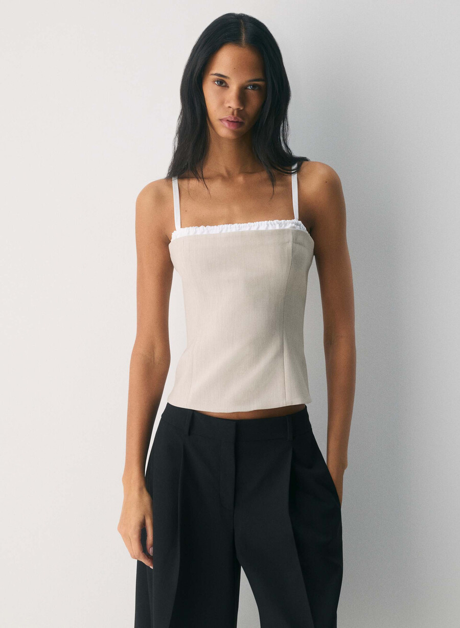 top mondrian - ressential heather matte pearl
