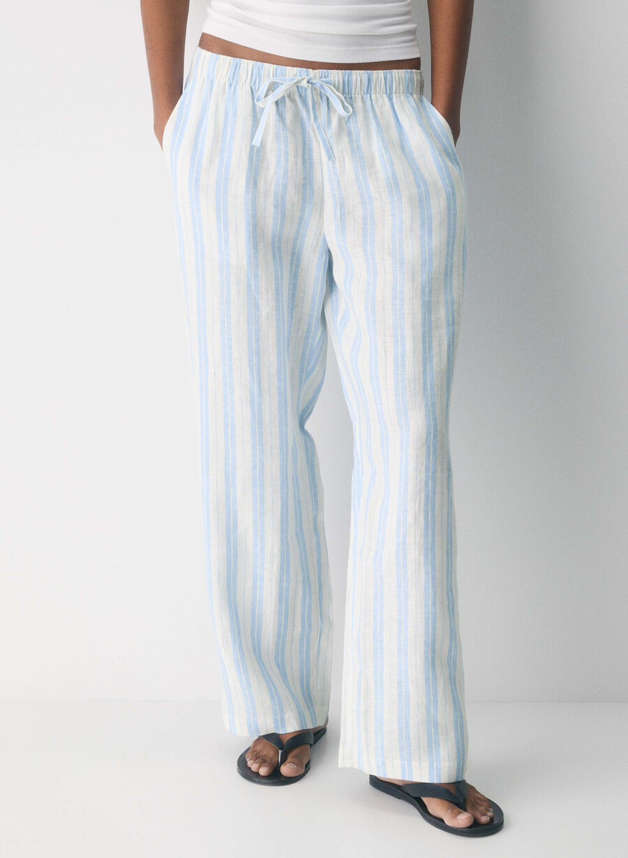 pantaloni in lino sail ls strp ok pstcrd b