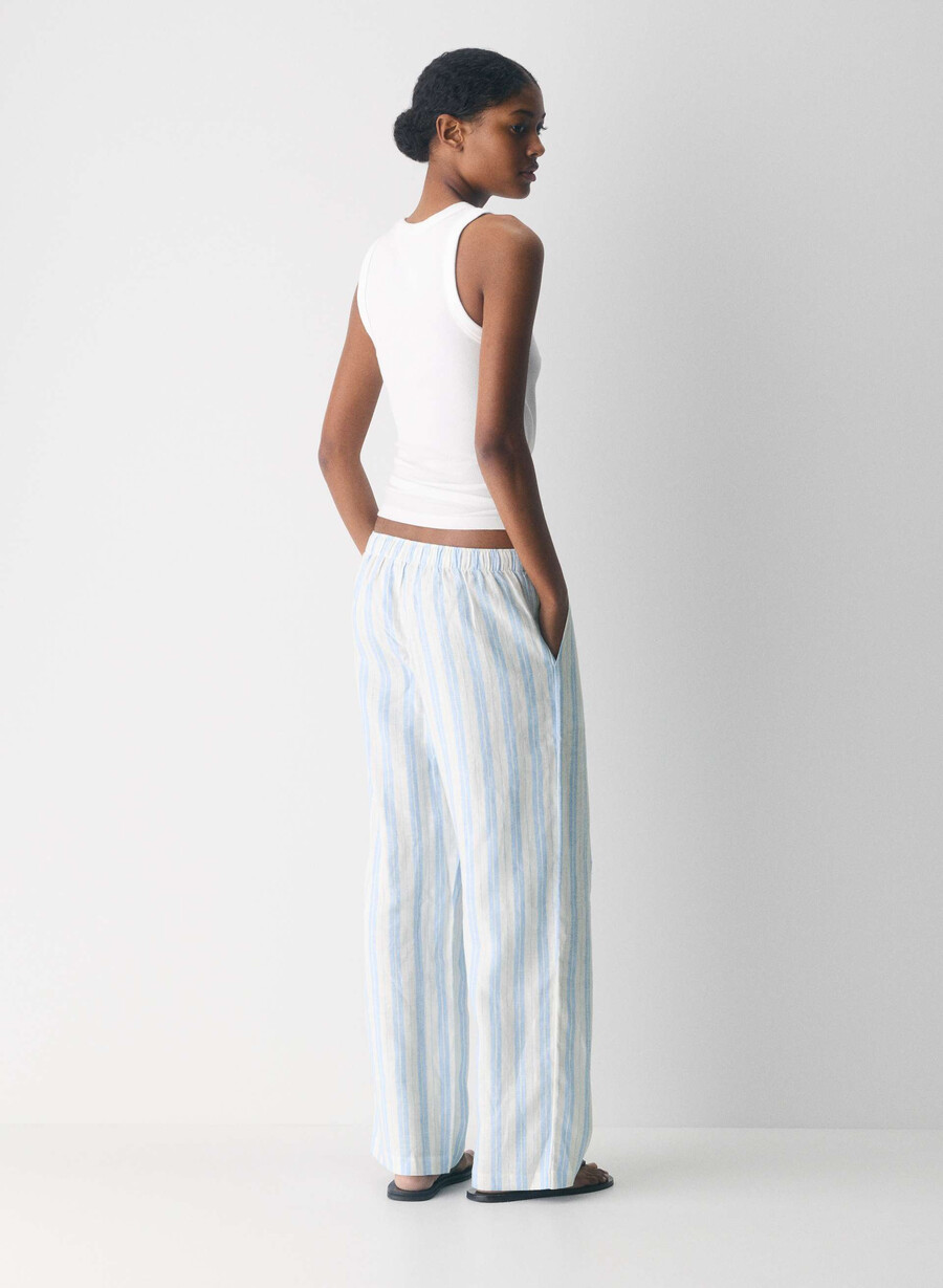 pantaloni in lino sail ls strp ok pstcrd b