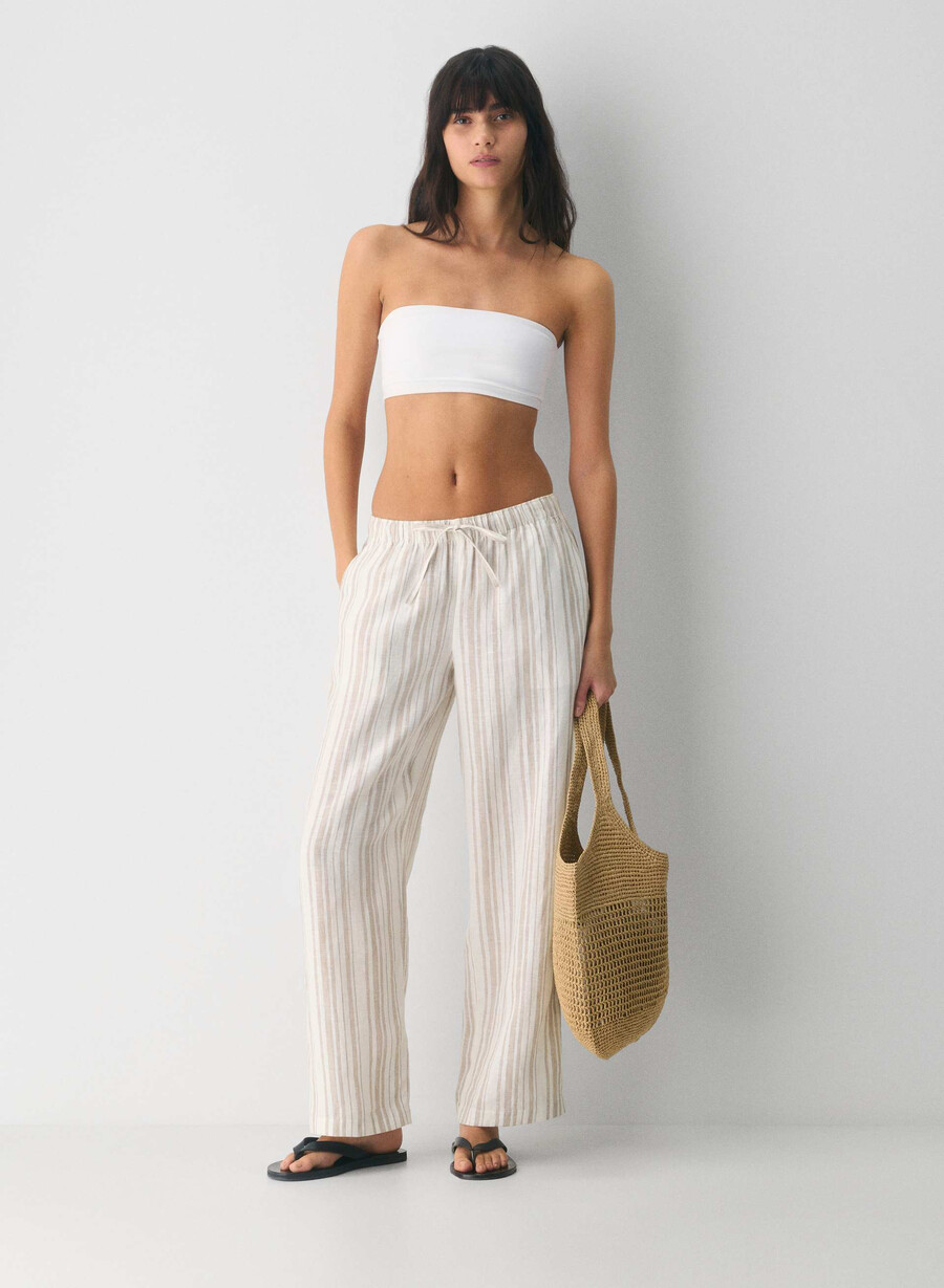 pantaloni in lino sail imgn stp ok mrcn bg