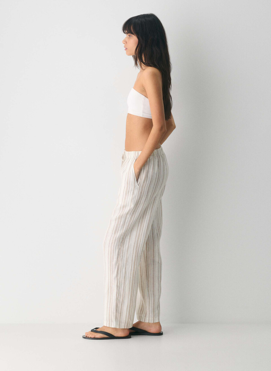 pantaloni in lino sail imgn stp ok mrcn bg