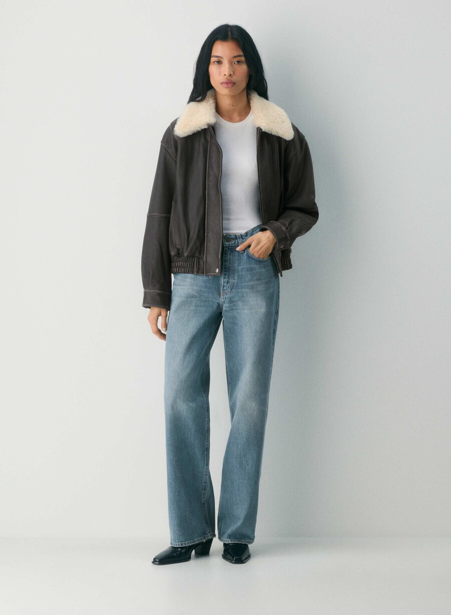 denim forum cleo jeans larghi a vita alta rilassati vintage blu medio