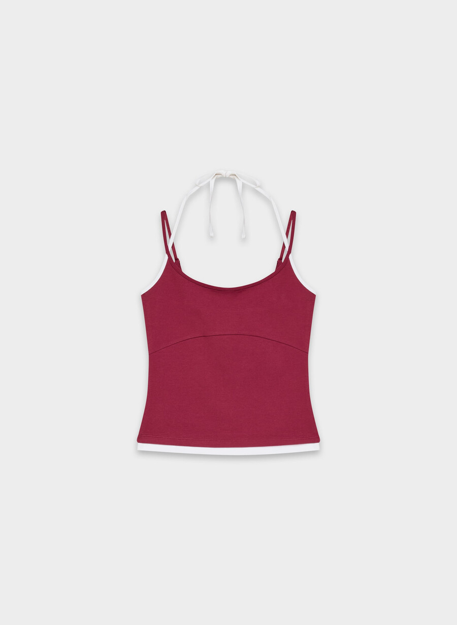 homestretch smooth juke halter top rosa succobianco